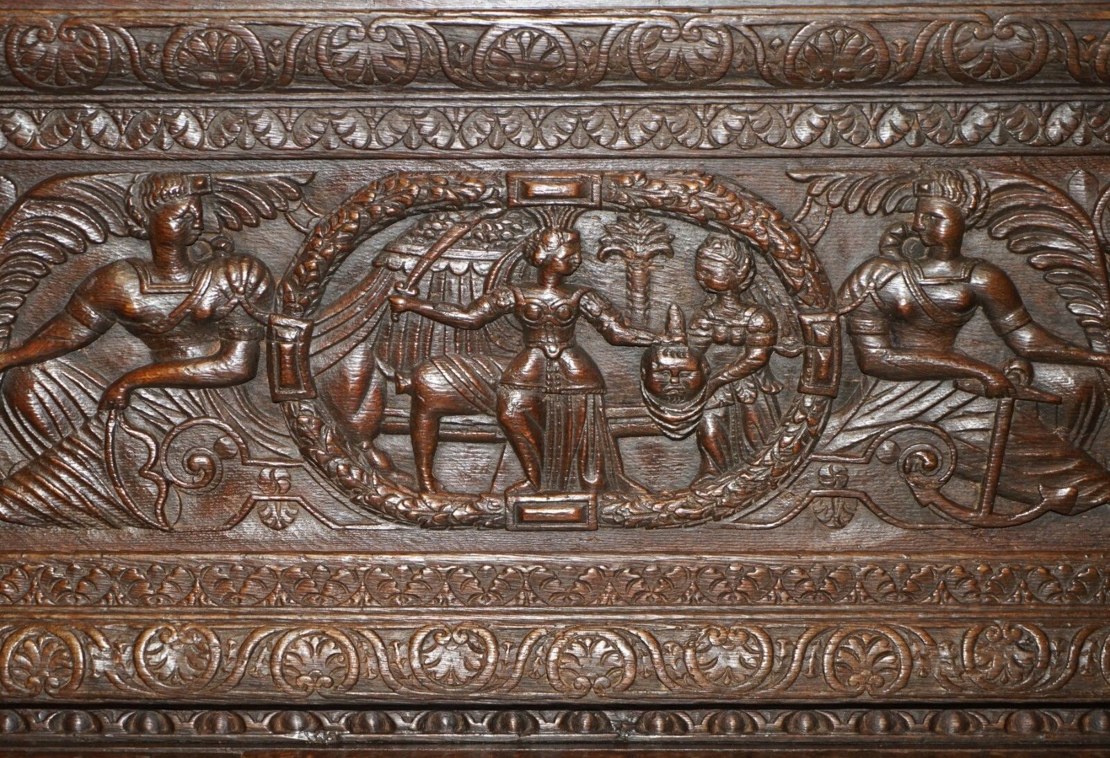 16th Century Museum Quality Exhibition Hand Carved Italian Cassone Desk Table photo buy