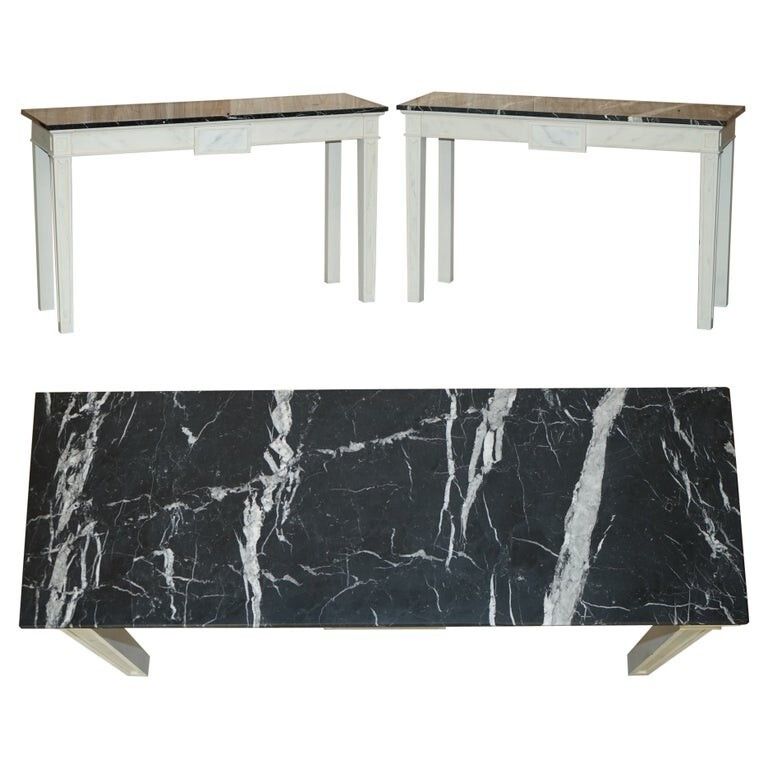 Princess Diana's Spencer House Important Pair Of Marble Topped Console Tables