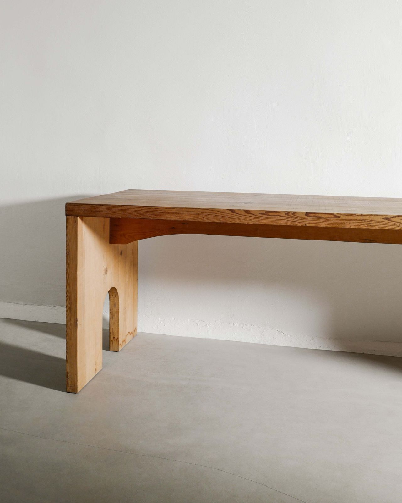 Vintage Italian Mid Century Wooden Dining Table In Stained Pine By Mario Ceroli For Poltronova Italy, 1970s photo furniture