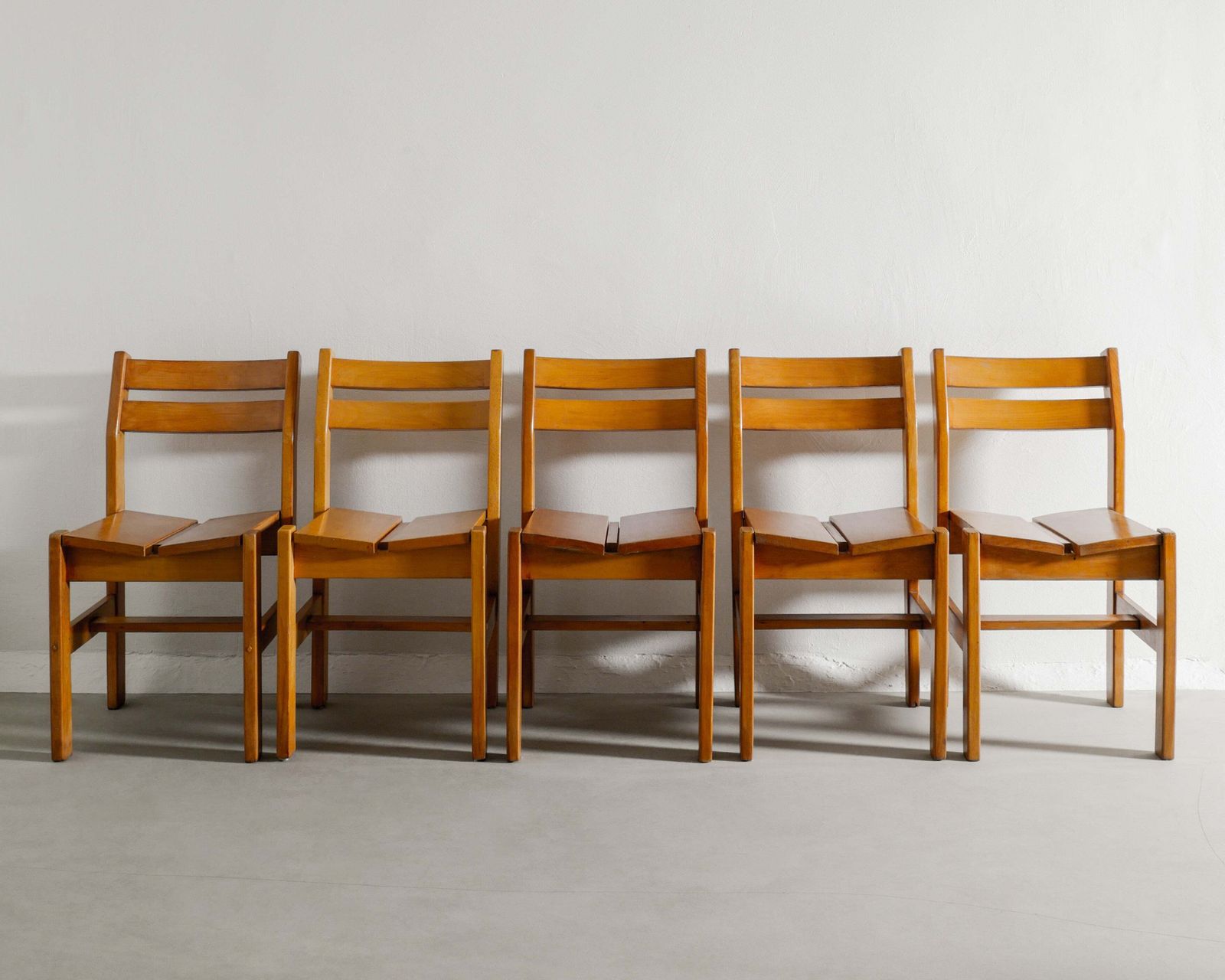 Rench Dining Chairs In Elm, 1960s  French Dining Chairs In Elm, 1960s photo furniture