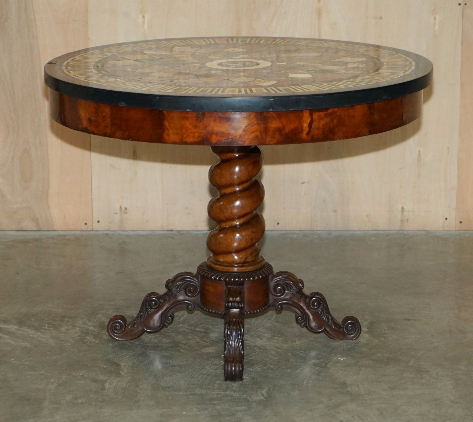 Important Antique 1830 William IV  Pietra Dura Specimen Marble Centre Table photo furniture