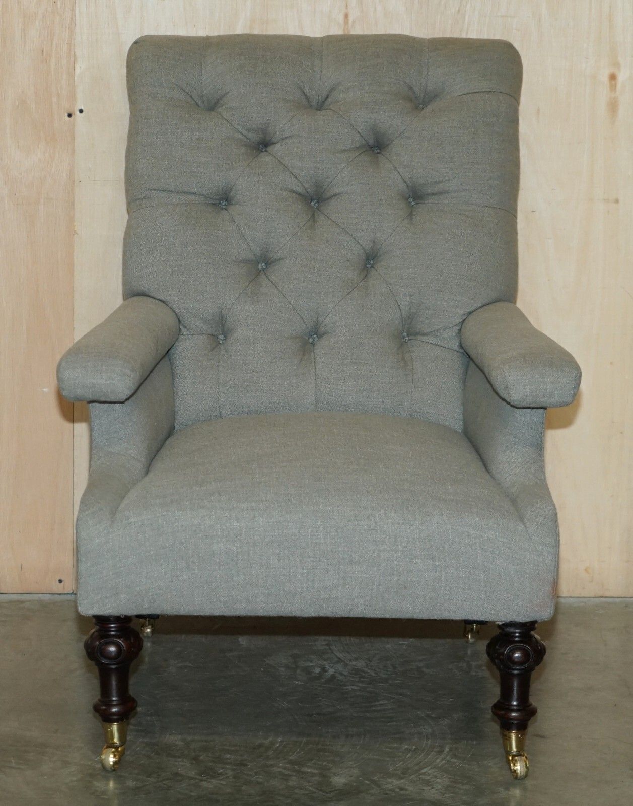 photo buy Fine Pair Of Antique Original William Morris & Co Edinburgh Stamped Armchairs