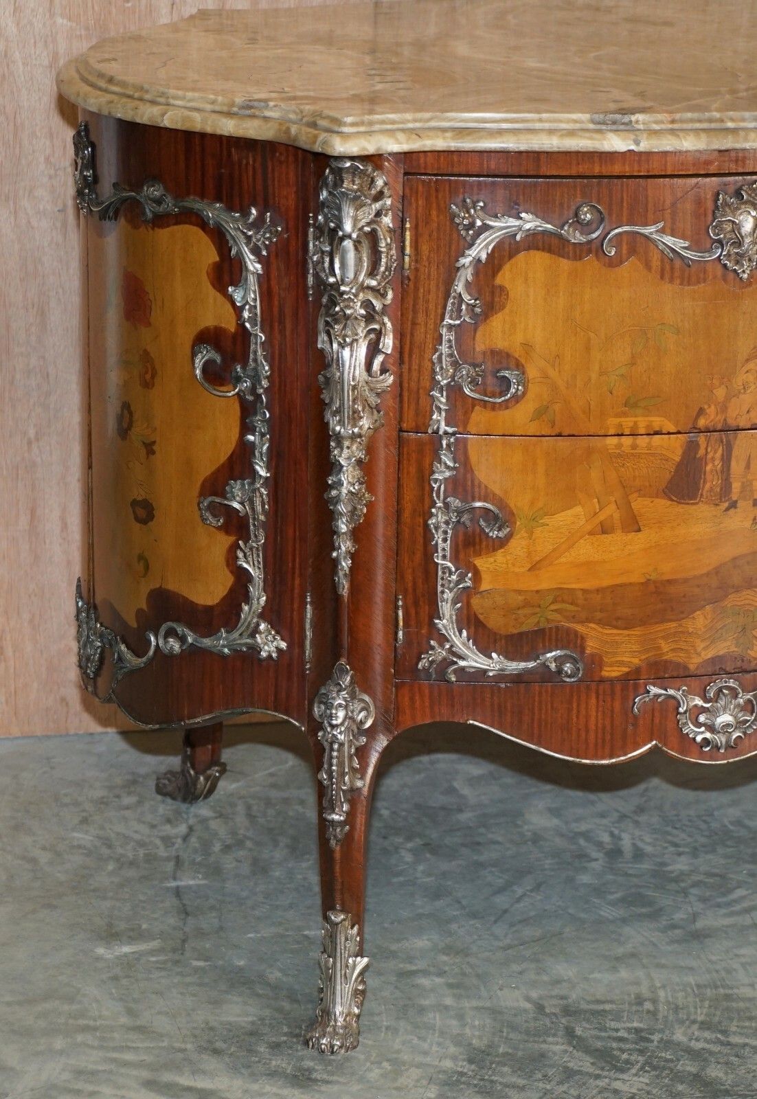 Rare & Collectable Germain Landrin Circa 1750 French Marble Kingwood Sideboard photo Furniture