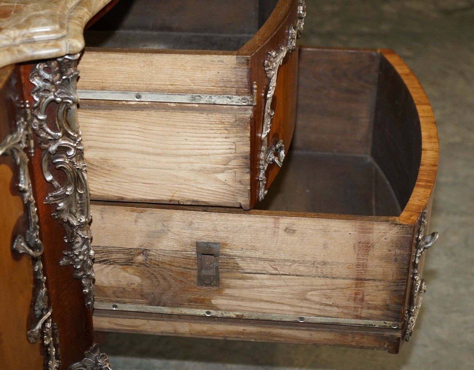 Furniture Rare & Collectable Germain Landrin Circa 1750 French Marble Kingwood Sideboard photo