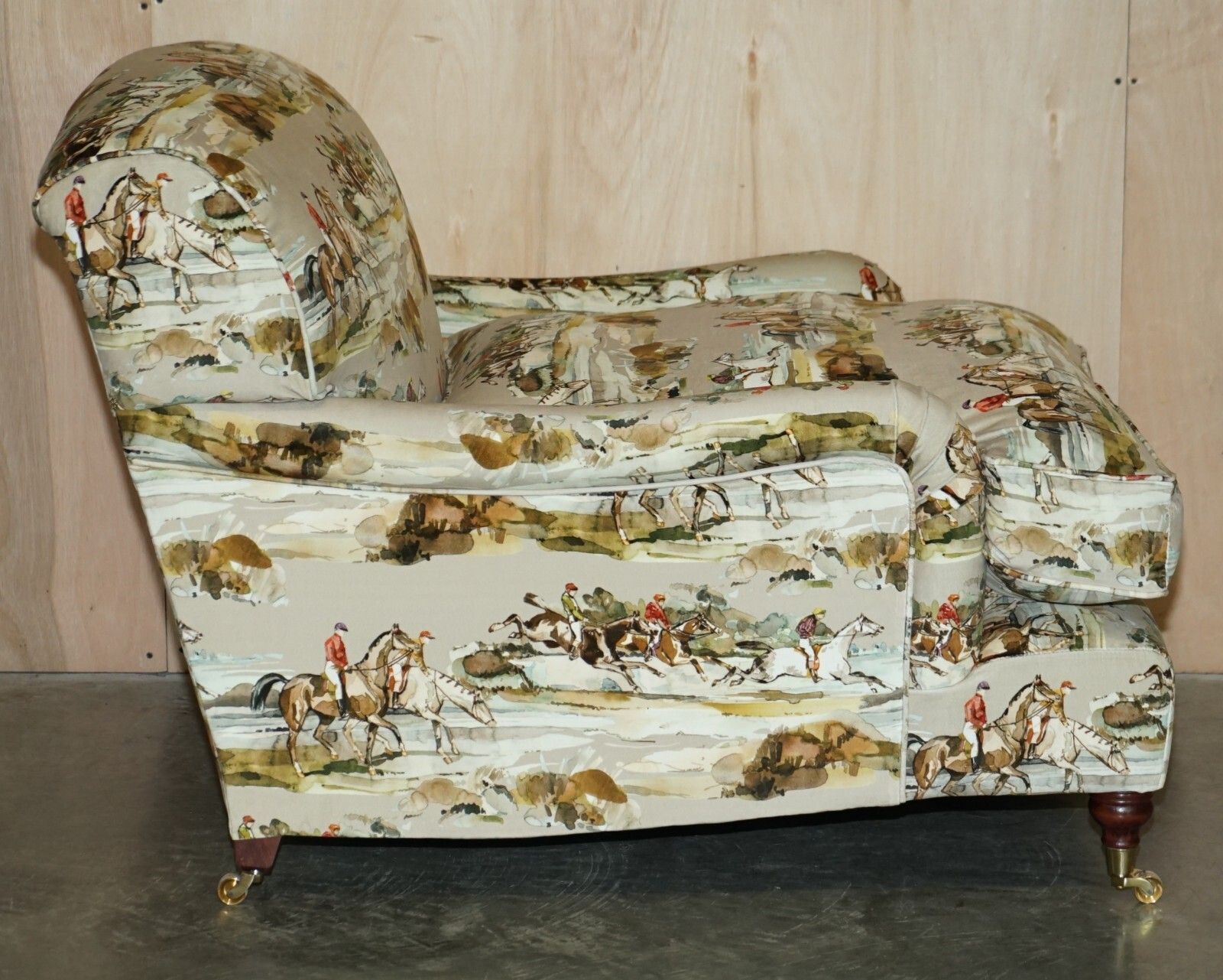 photo for sale New Pair Of Mulberry Custom Howard Love Seat Armchairs Morning Gallop Velvet