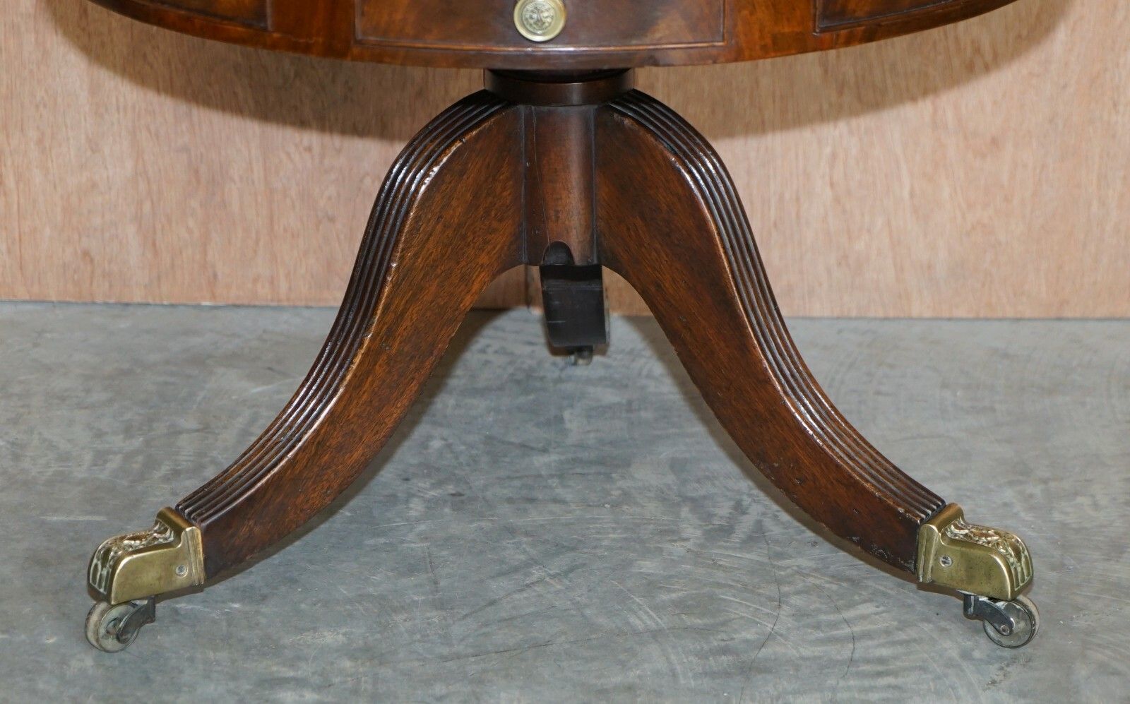 Restored Regency Circa 1810 Revolving Mahogany Library Bookcase With Faux Books photo for sale