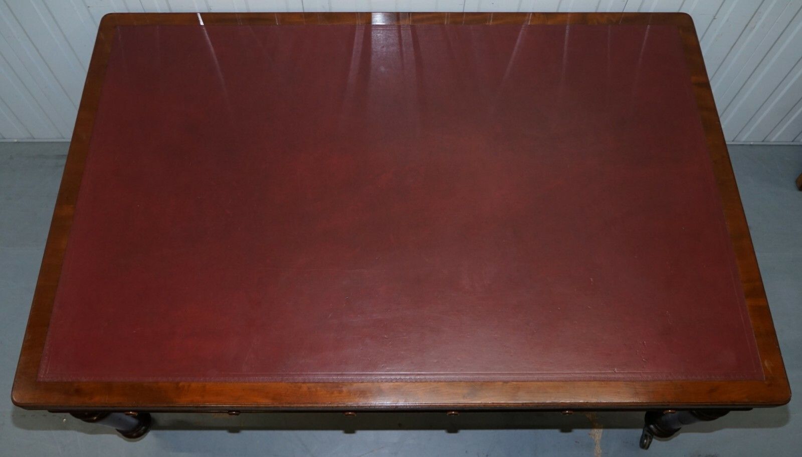 Rare Victorian Holland And Sons Double Sided Mahogany Partner Desk Writing Table photo for sale