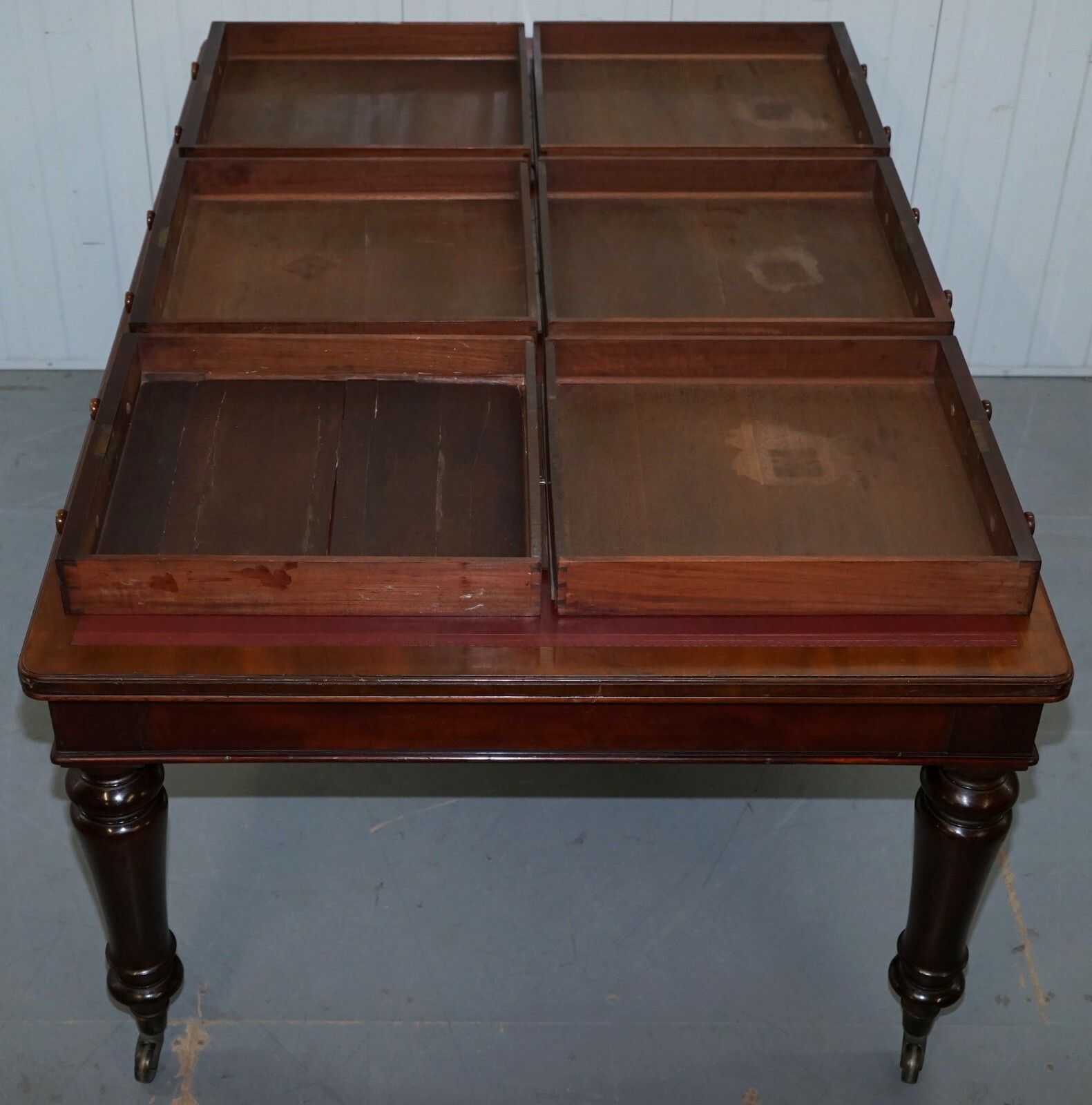 13500.0 Rare Victorian Holland And Sons Double Sided Mahogany Partner Desk Writing Table photo
