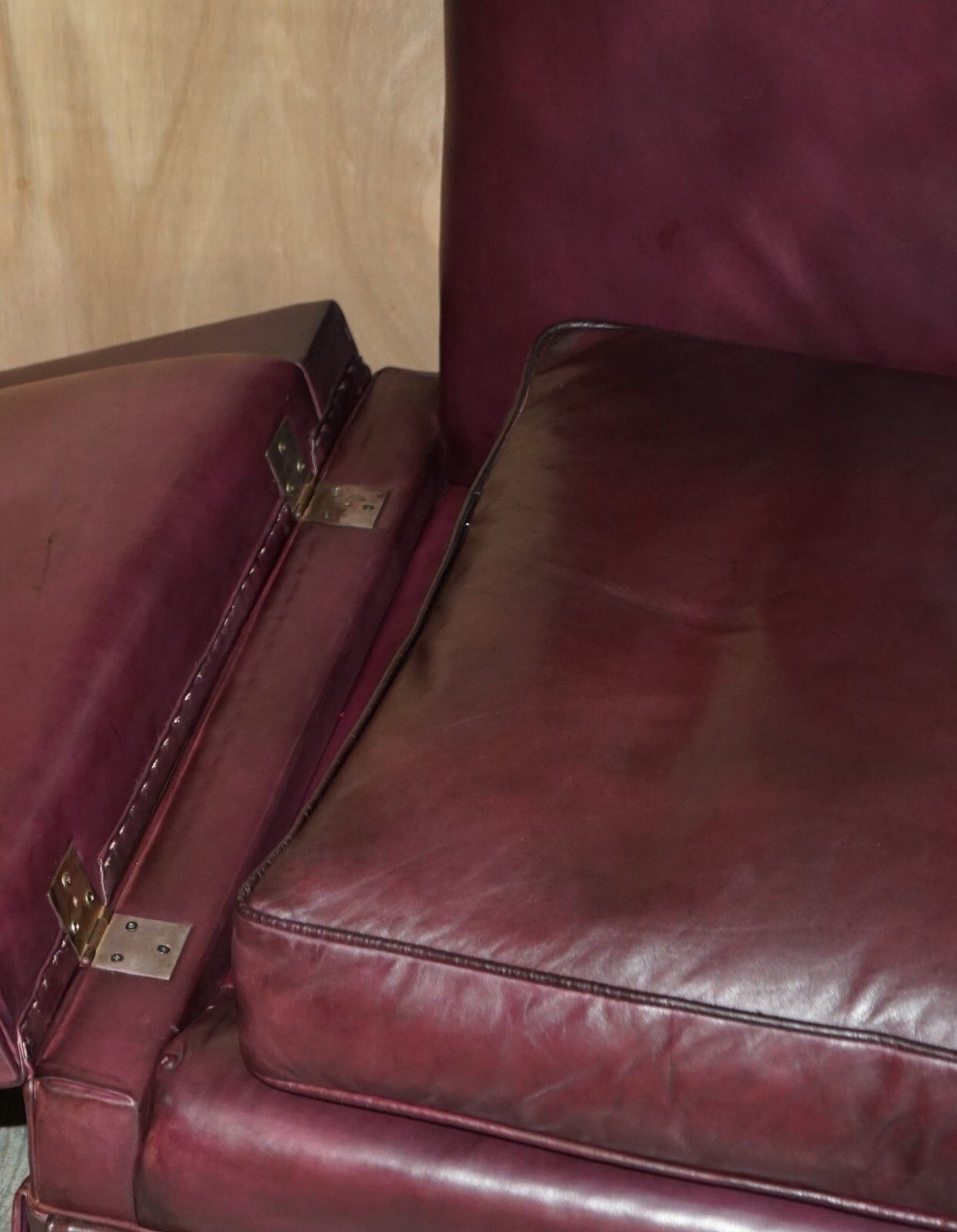 12500.0 Fully Restored Antique Victorian Oxblood Knole Sofa Feather Filled Cushions photo