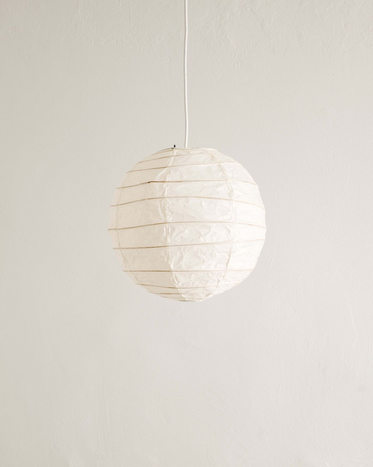 Vintage Japanese Mid Century Washi Paper "30d" Ceiling Pendant Lamp By Isamu Noguchi For Ozeki & Co, Japan 1980s photo furniture