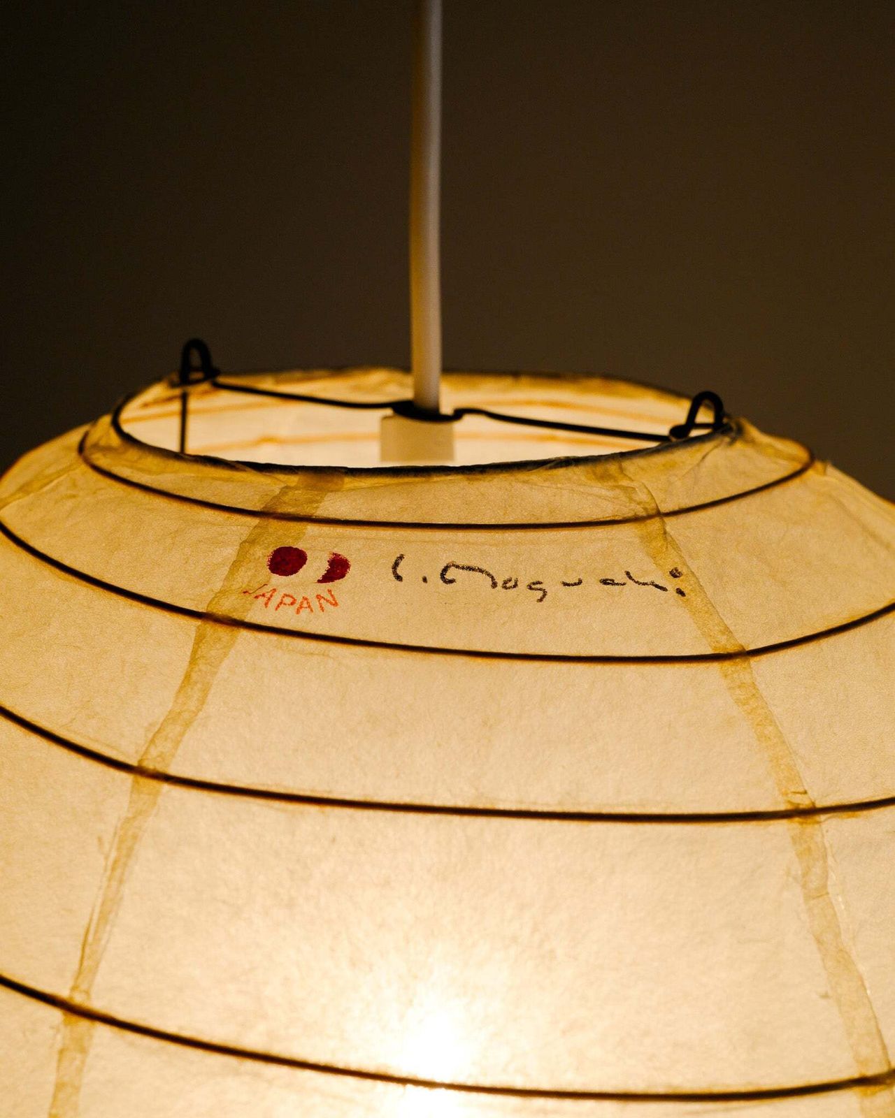 Vintage Japanese Mid Century Washi Paper "30d" Ceiling Pendant Lamp By Isamu Noguchi For Ozeki & Co, Japan 1980s photo 3000.0
