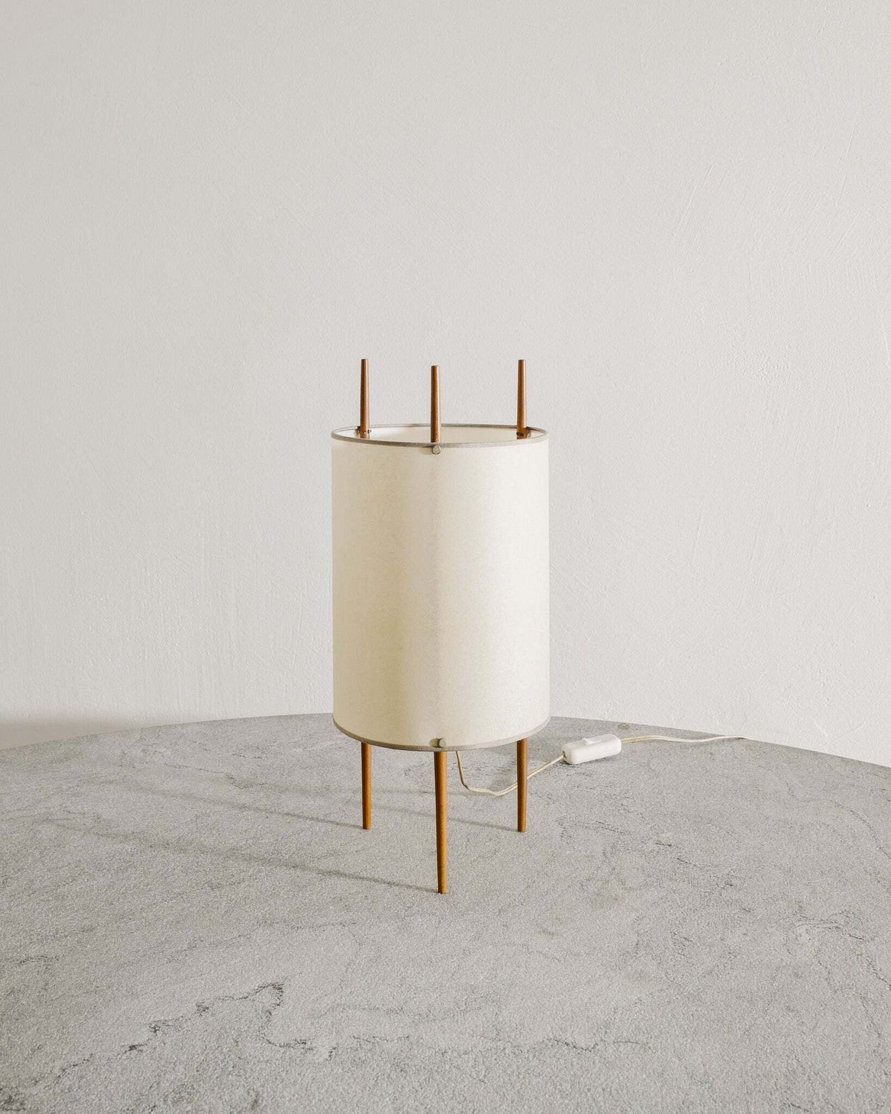 Vintage American Mid Century "No 9" Isamu Noguchi Table Lamp Paper & Wood By Knoll USA, 1940s photo furniture