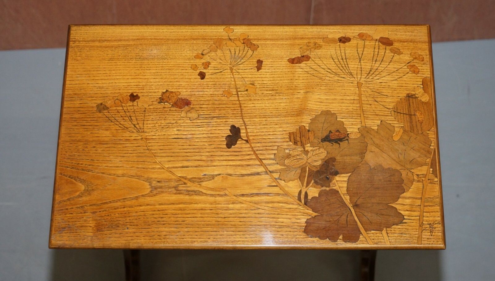Extremely Rare Nest Of Four Emile Galle Specimen Wood Tables Art Nouveau 4 photo 10000.0