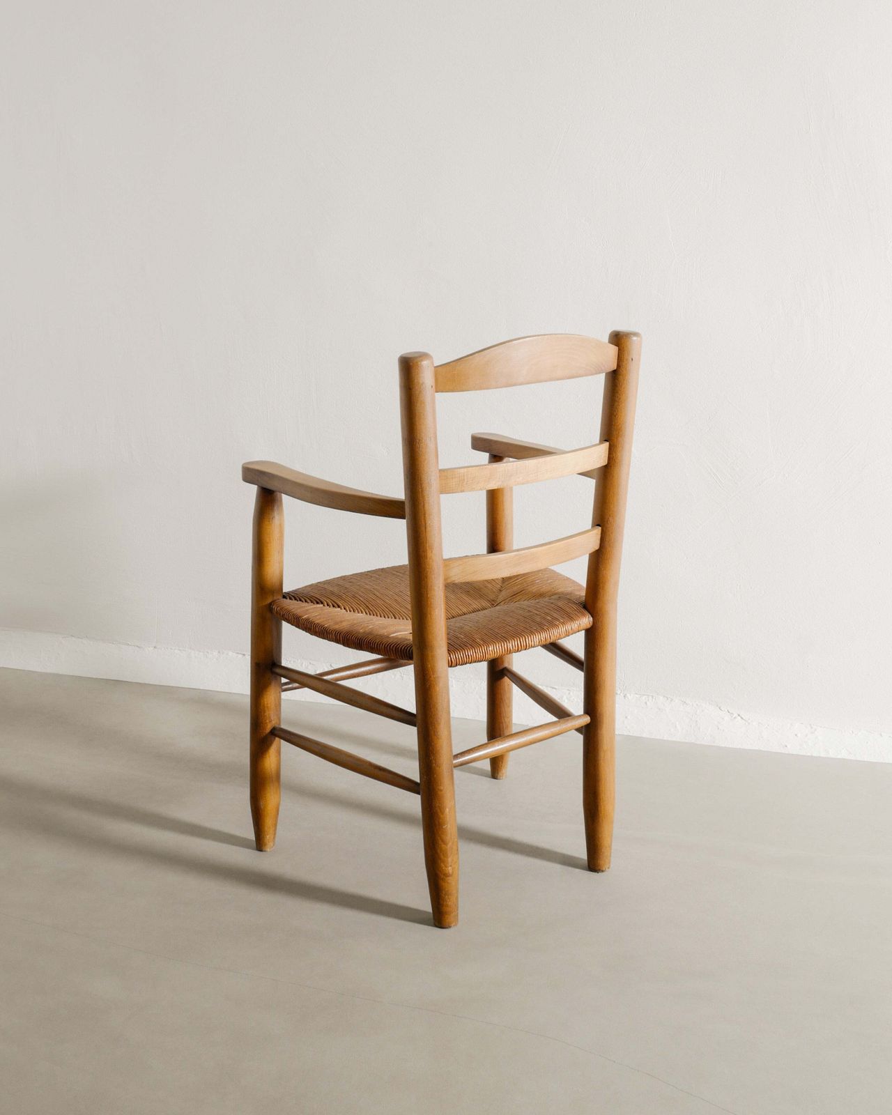 French Wooden Armchairs In Elm, 1950s photo Furniture