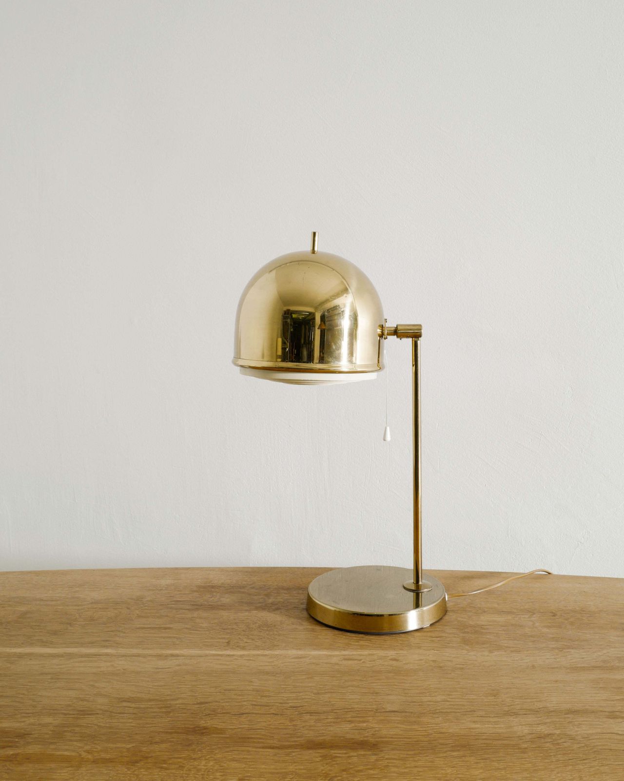 Swedish Mid Century Modern "B 075" Brass Table Lamp By Eje Ahlgren For Bergboms Sweden, 1960s