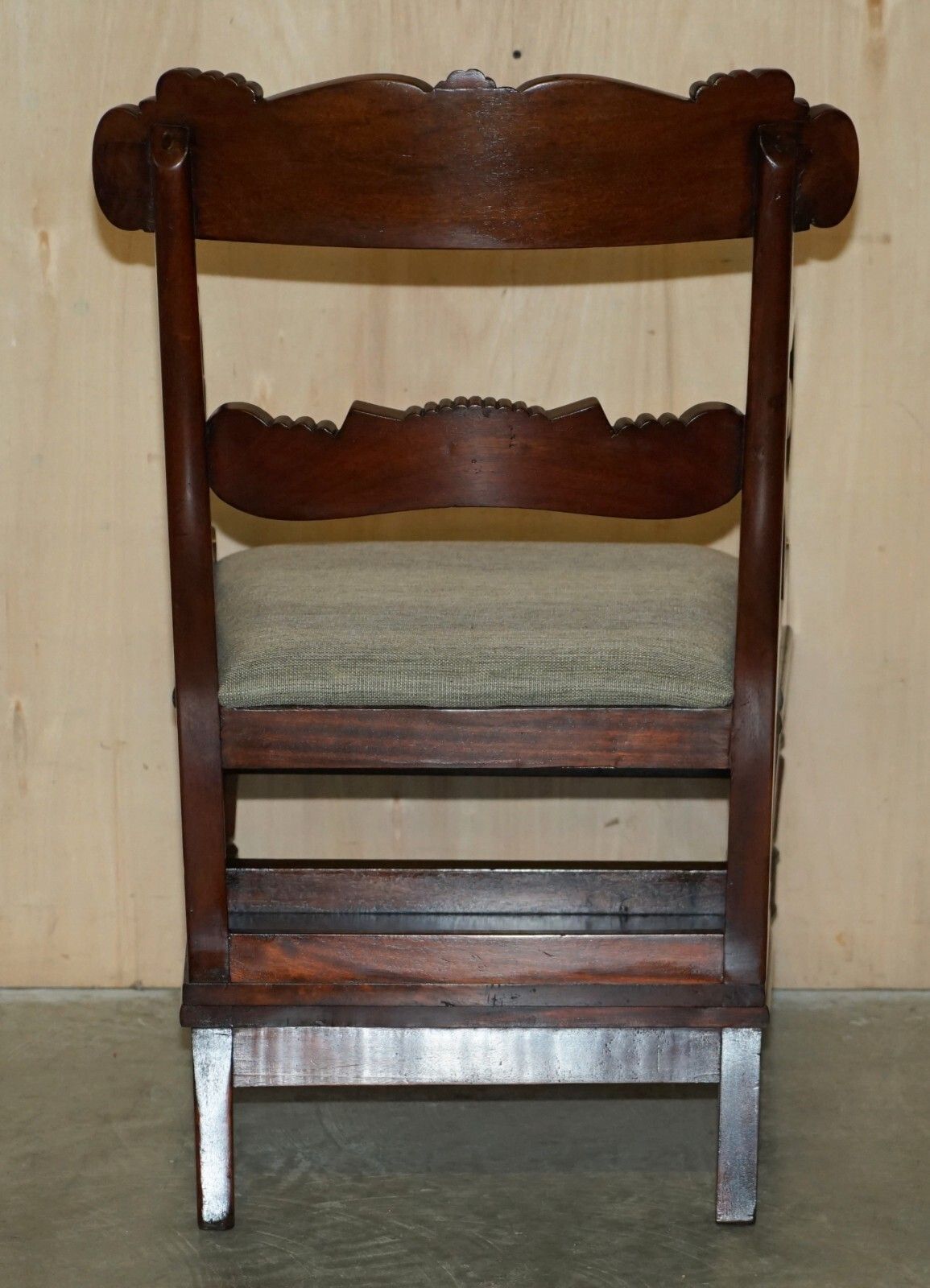 Furniture Antique 1830 William IV Flamed Mahogany Metamorphic Library Armchair Steps photo