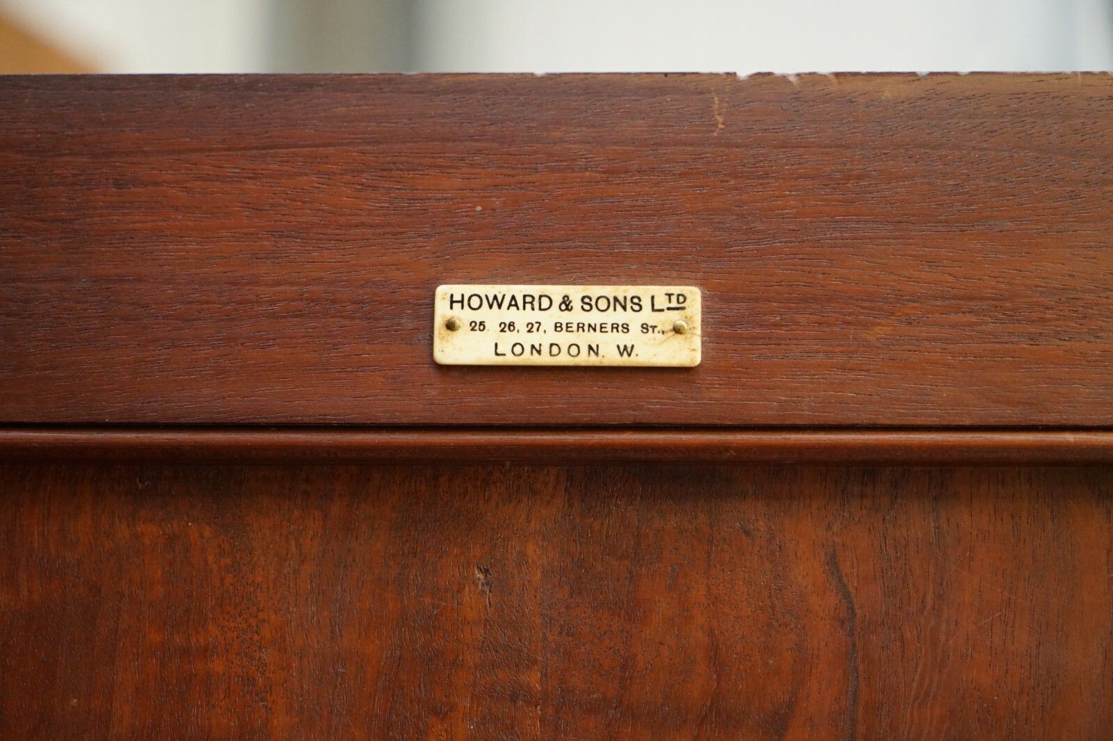 Original Antique Fully Stamped Howard & Son's Berners Street Mahogany Wardrobe photo furniture