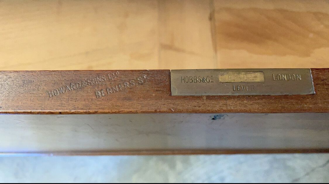 Original Antique Fully Stamped Howard & Son's Berners Street Mahogany Wardrobe photo for sale