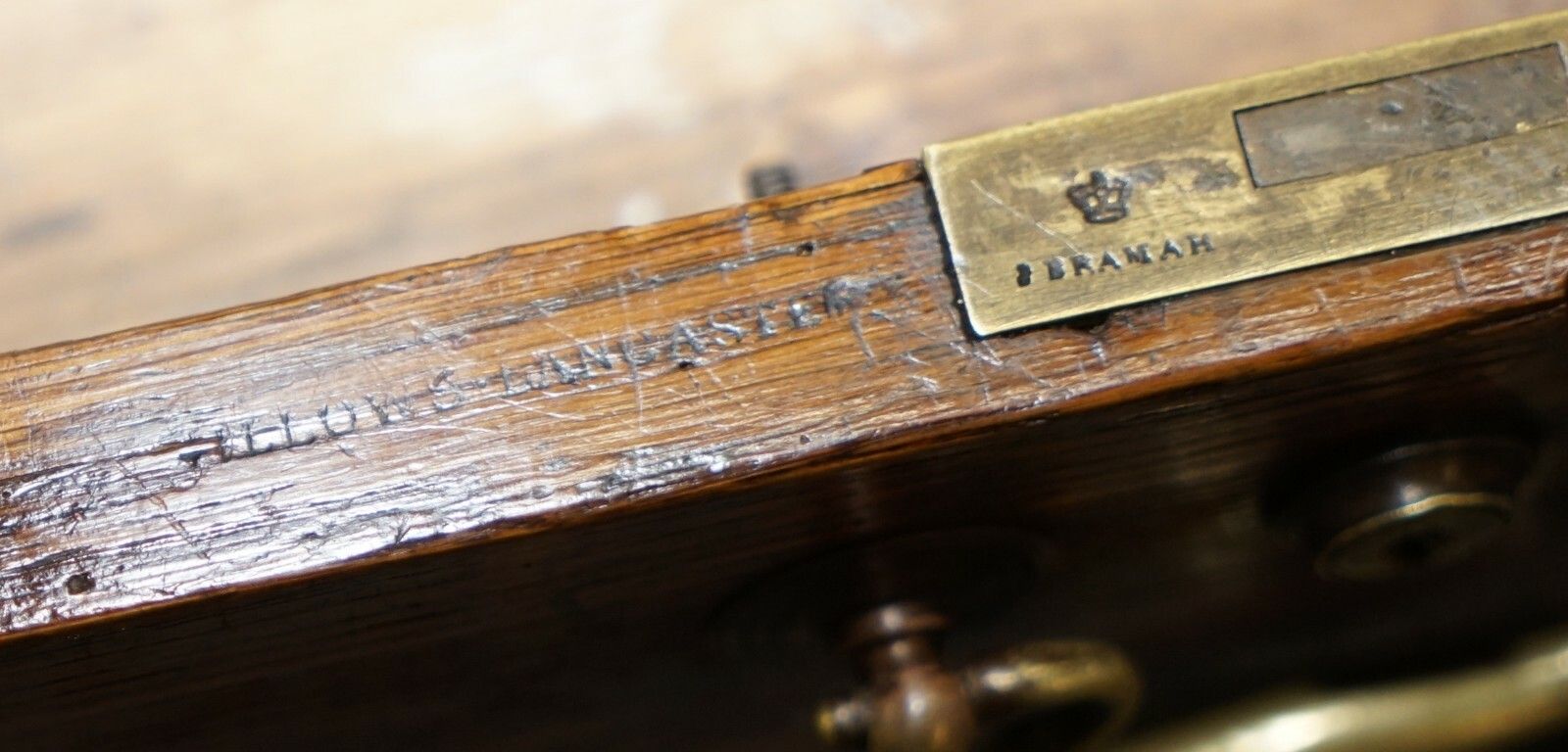 Stamped Gillows Lancaster Double Sided Twin Pedestal Partner Desk Figured Oak photo furniture