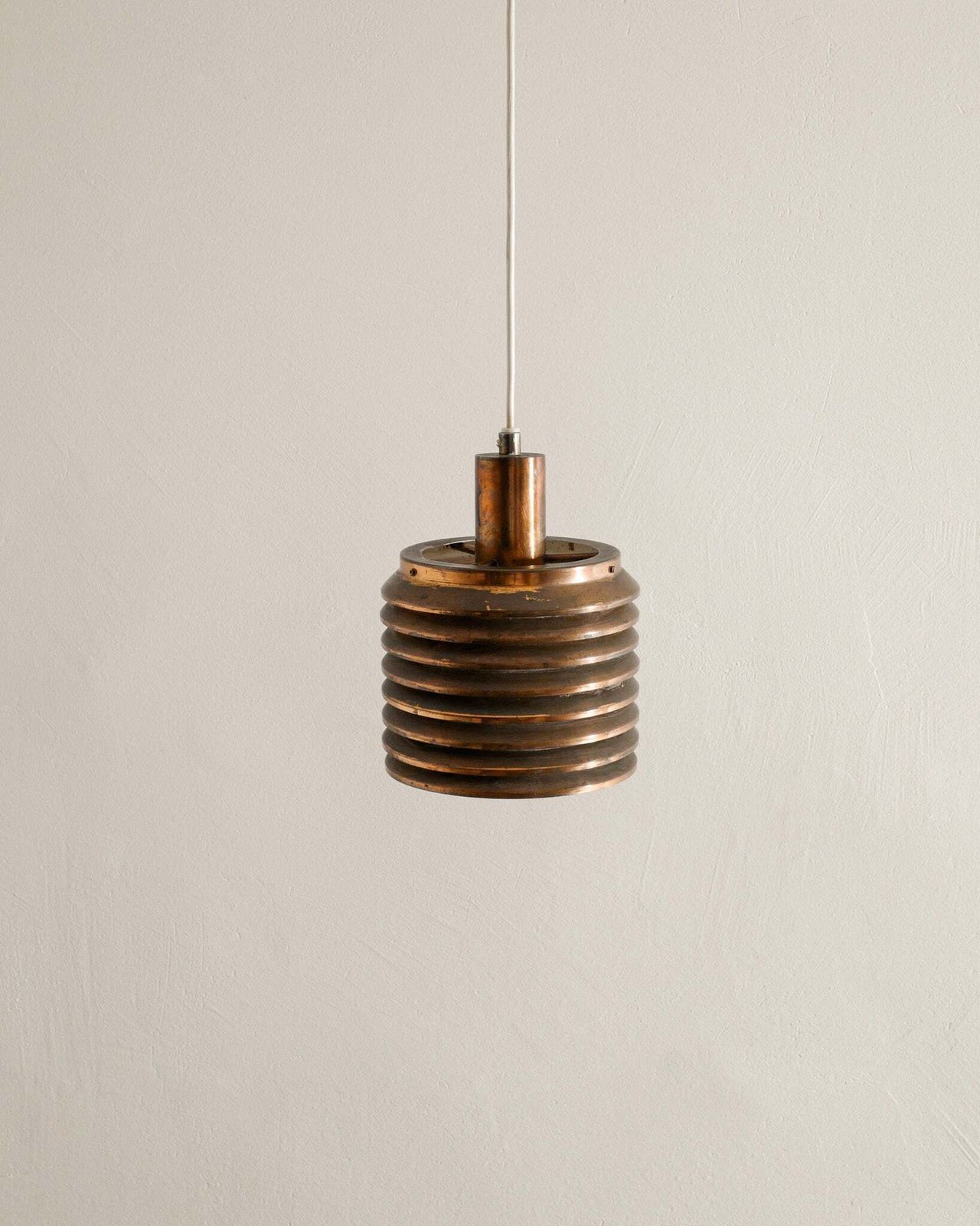 Vintage Swedish Mid Century Copper "T 642" Ceiling Pendant Lamp By Hans Agne Jakobsson, 1950s photo for sale