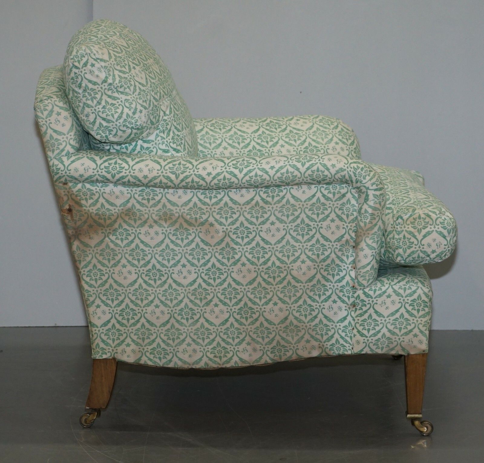 Rare 1954 1959 Howard & Son's Lenygon & Morant Armchair Original Ticking Fabric photo vintage