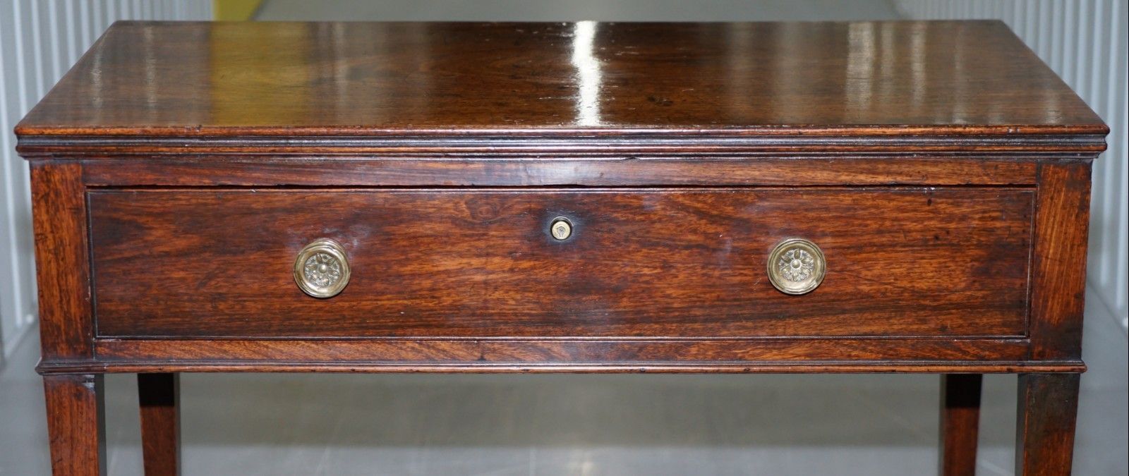 1790 Gillows Cuban Mahogany Library Secretaire Desk Writing Table I Bramah Lock photo vinterior