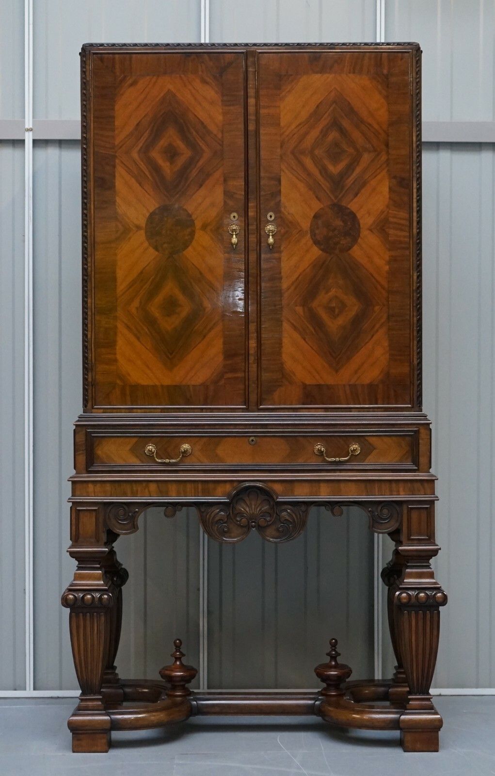 Exquisite Liberty's Of London Burr Walnut Drinks Cabinet With Sliding Shelves photo furniture