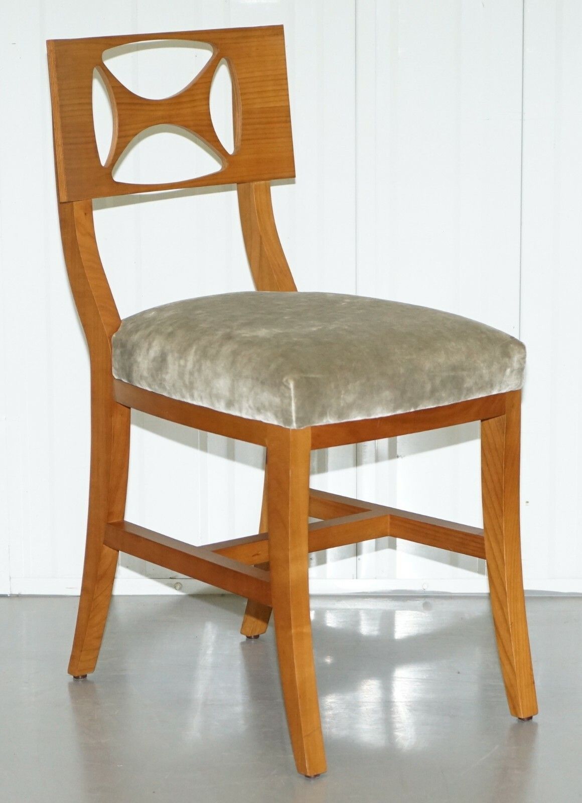 Very Rare Pair Of Rrp £22,000 Hermes Paris Cherry Wood Chairs Luxury Premium photo furniture