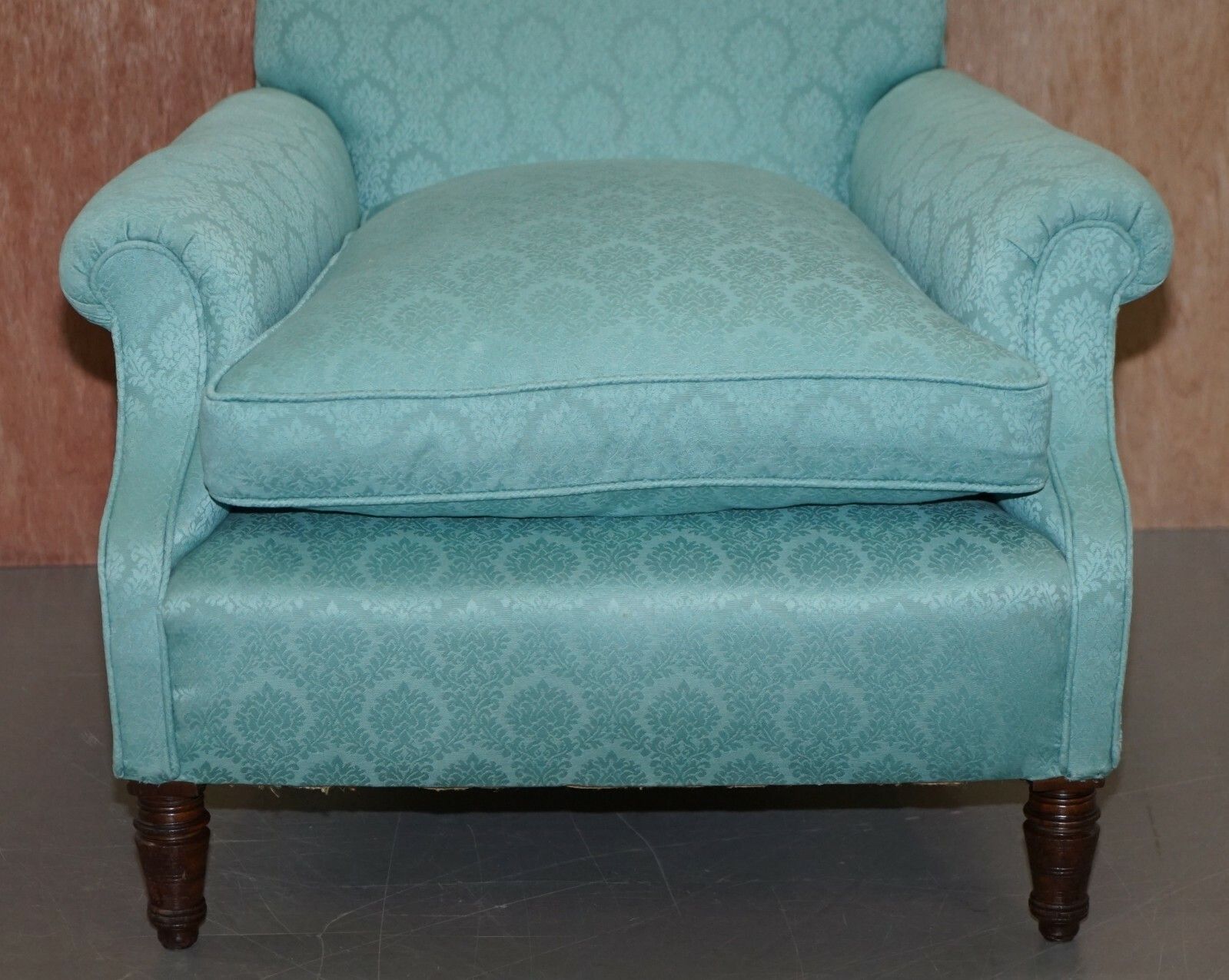Original Howard & Sons Berners Street Fully Stamped Victorian Club Armchair photo buy