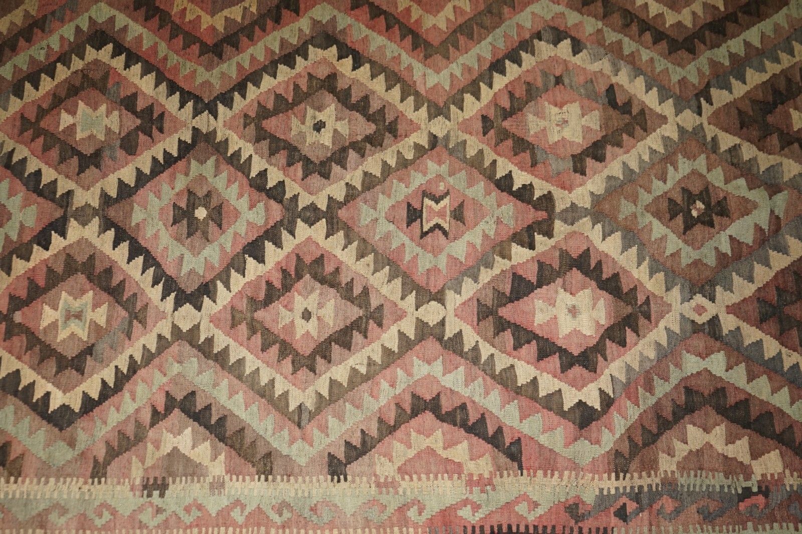 5950.0 Huge Antique Liberty's London Aztec Kilim Rug Carpet 380 X 250 Cm With Receipt photo