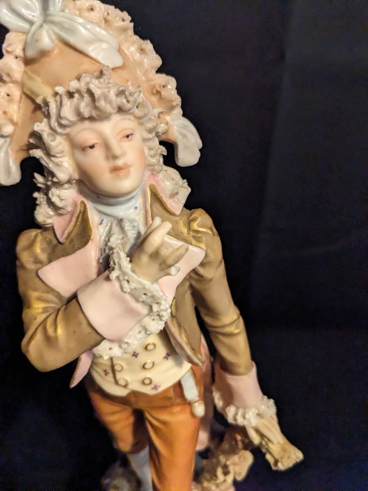 Two Charming Royal Dux Bohemia Porcelain Statues Figurens photo buy