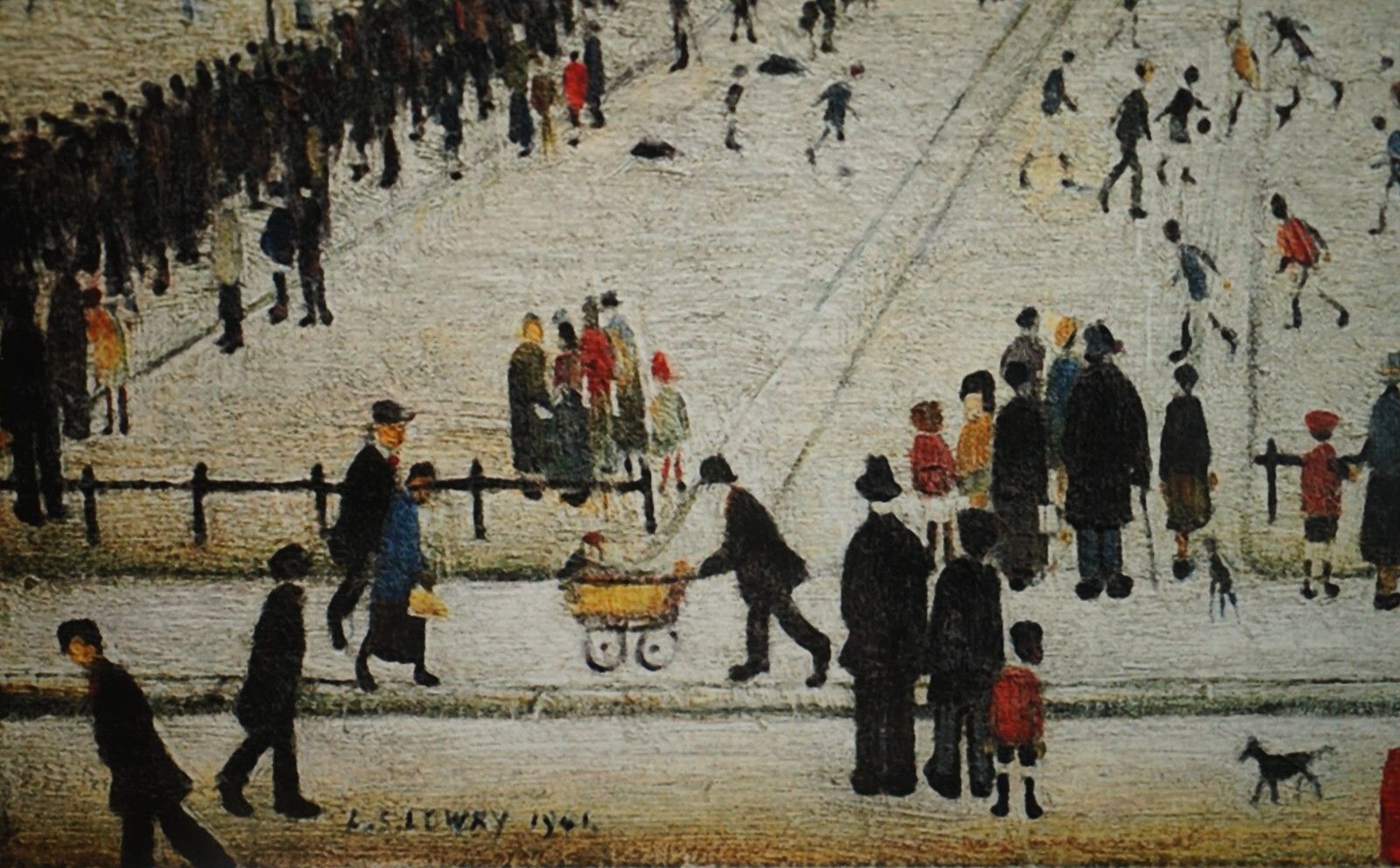 photo furniture L S Lowry Saturday Afternoon Limited Edition Print 60/99 With All Documentation