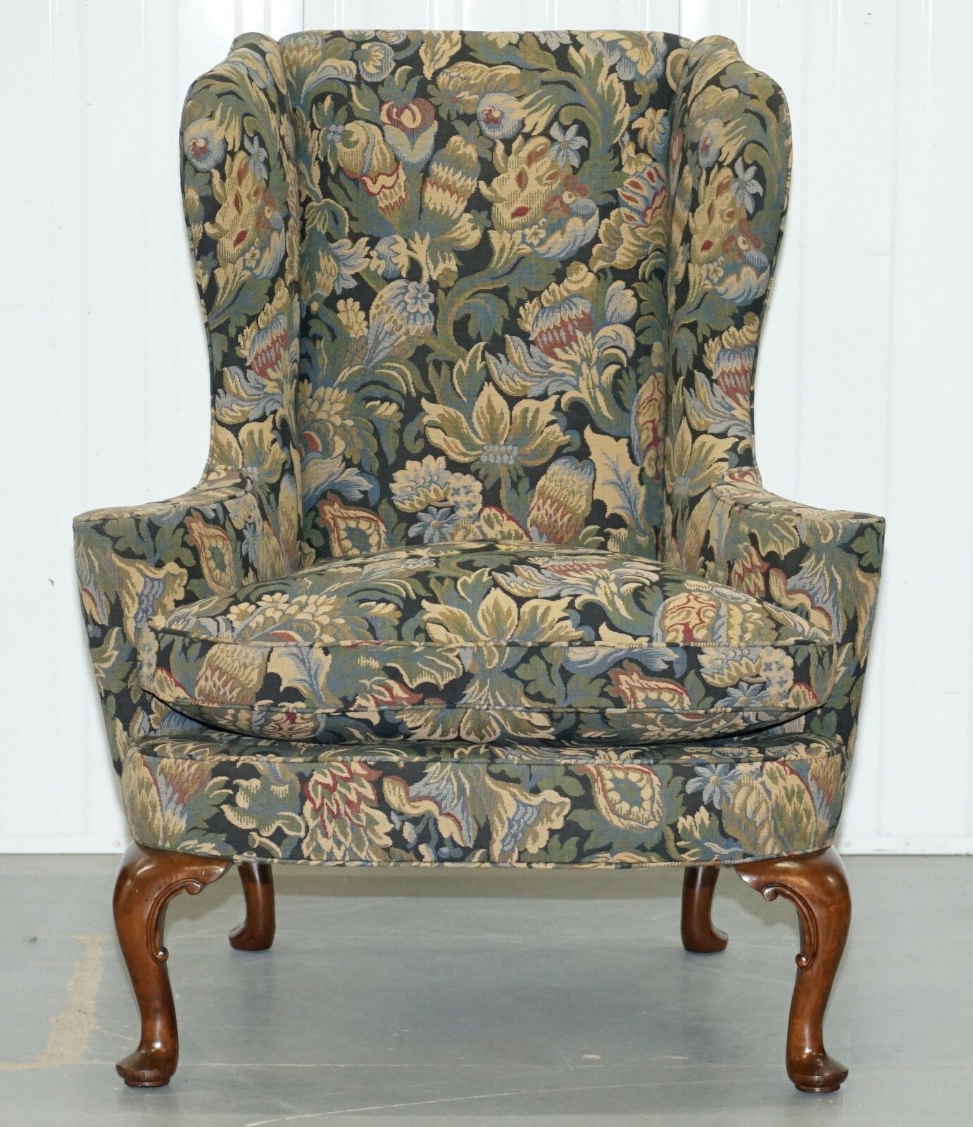 Rrp £9000 Wood & Hogan New York Blenheim Wingback Walnut Armchair William Morris photo for sale