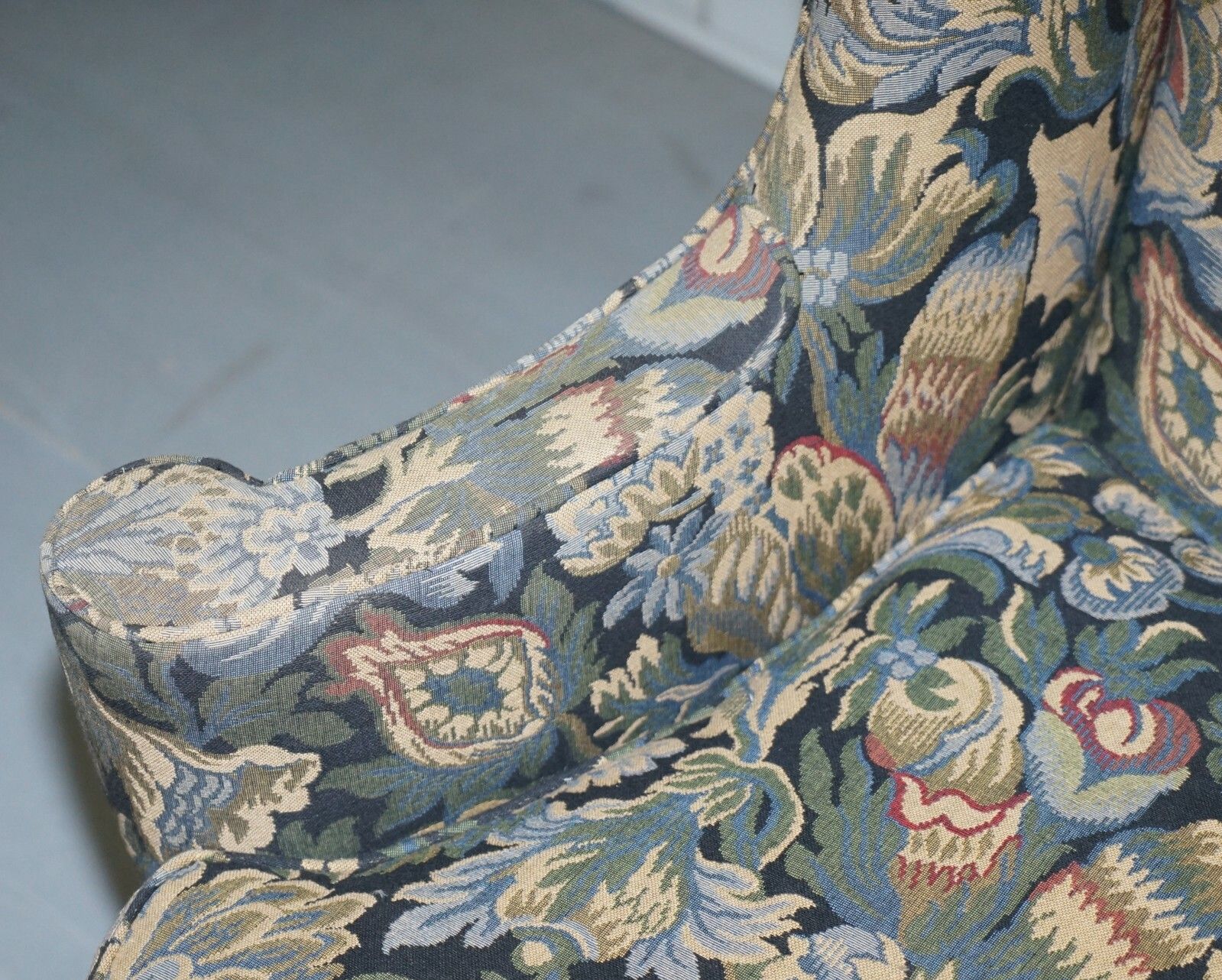 Rrp £9000 Wood & Hogan New York Blenheim Wingback Walnut Armchair William Morris photo vinterior