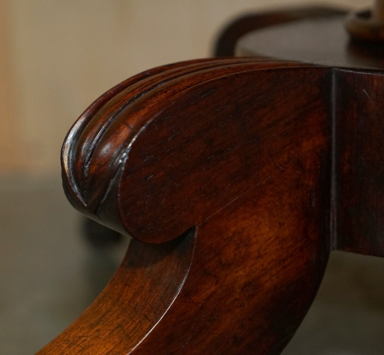 photo for sale Stunning Antique William IV 1830 Rosewood & Green Leather Library Dining Table