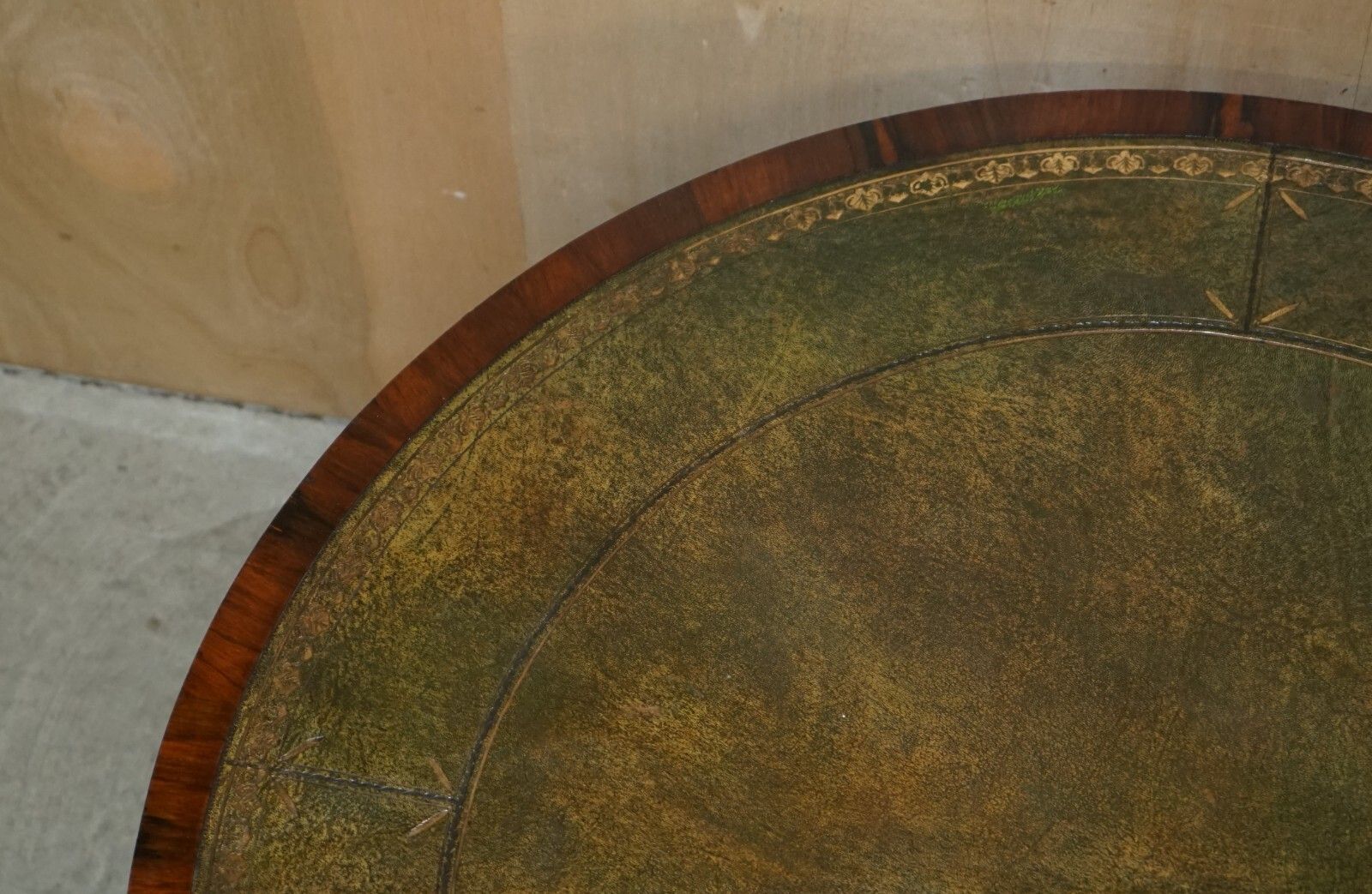 photo vinterior Stunning Antique William IV 1830 Rosewood & Green Leather Library Dining Table