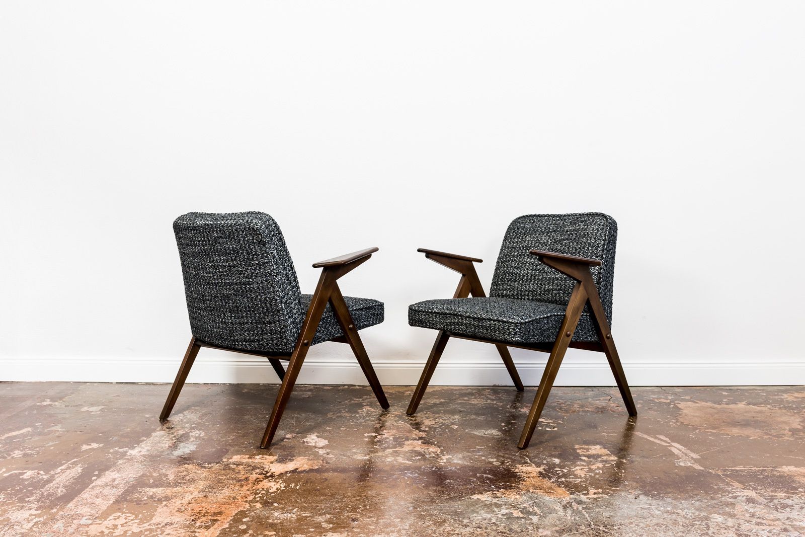 Mid Century Modern "Bunny" Armchairs, Poland, 1970's, Set Of 2 photo buy