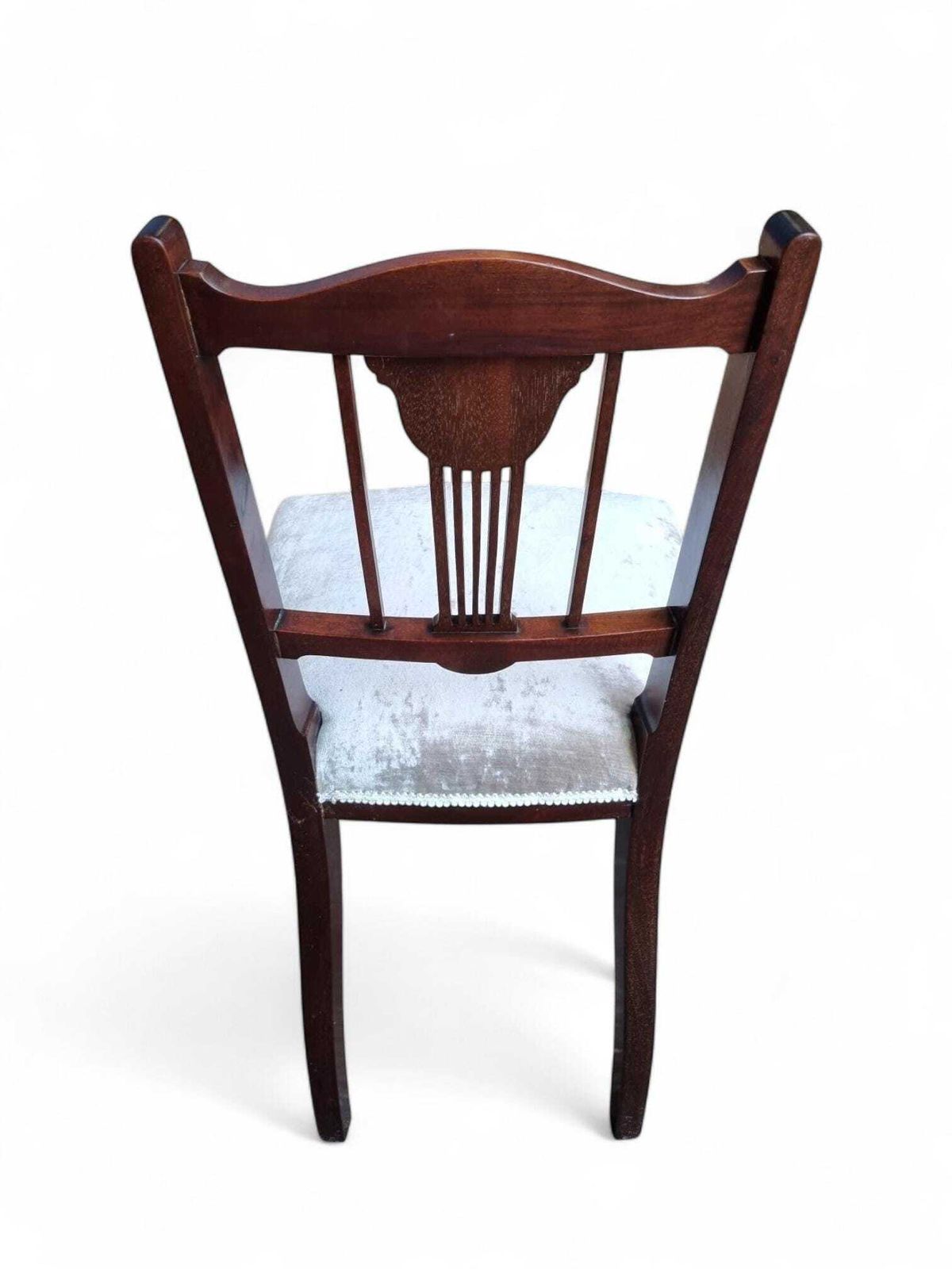 Antique Victorian Inlaid Mahogany Dining Chairs / Set Of 3 / C1880 / Free Delivery photo furniture