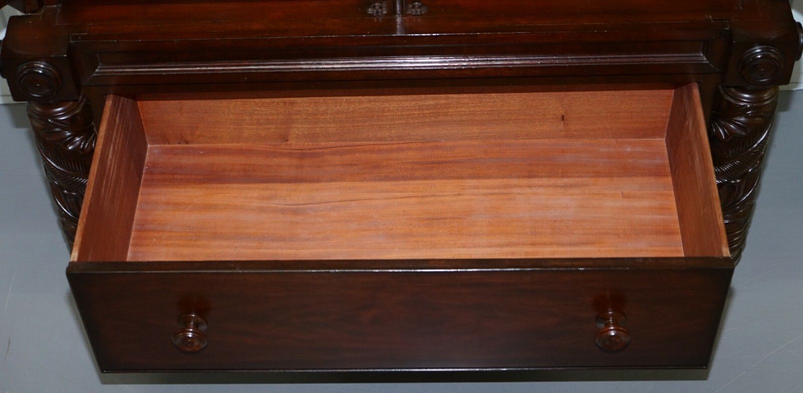 photo for sale Huge Ralph Lauren Safari Collection Solid American Mahogany Television Cabinet