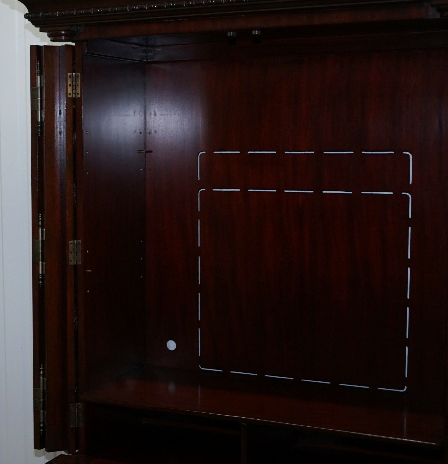 Furniture Huge Ralph Lauren Safari Collection Solid American Mahogany Television Cabinet photo