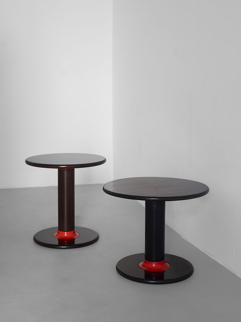 Set Of Two Ettore Sottsass Rocchettone Tables Poltronova 1964