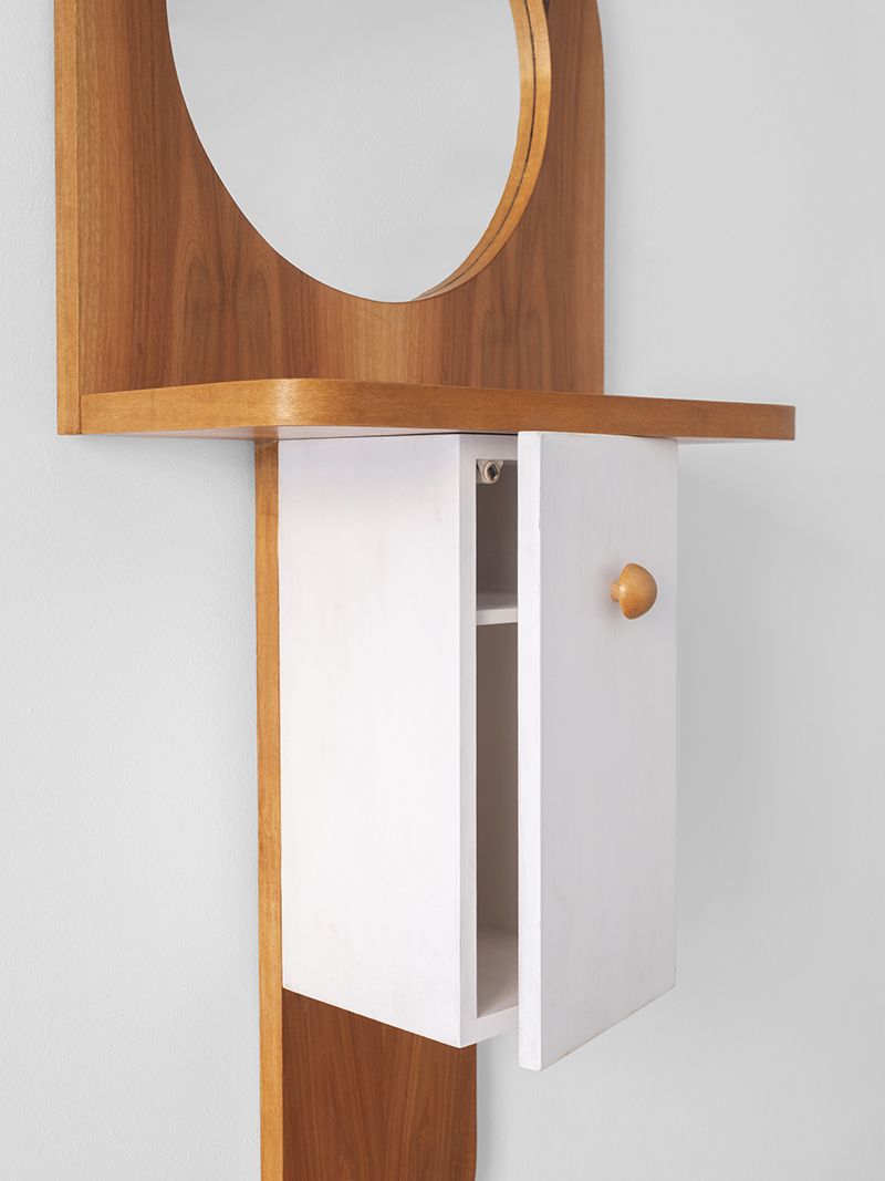 Ettore Sottsass Tempus Wall Cabinet In Wood By Poltronova 1960s photo 19871.0