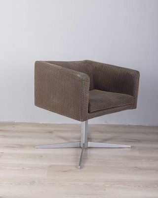 Cubica Swivel Chair In Metal And Fabric By Verzelloni, 2000s photo for sale