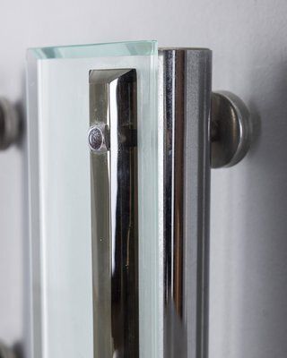 photo furniture Italian Metal And Glass Wall Lamps, 1960s, Set Of 2