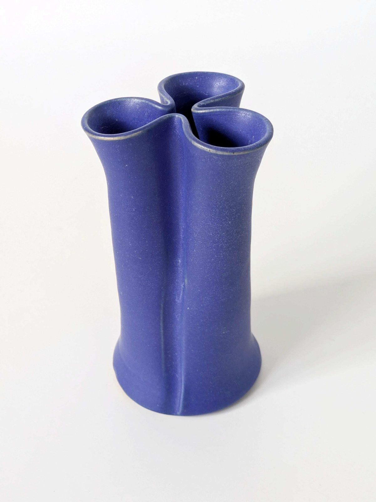 Midcentury Aage Würtz Ceramic Bud Vase, Danish Pottery, Rich Blue Glaze, 1960s Scandinavian Decor photo Home Decor