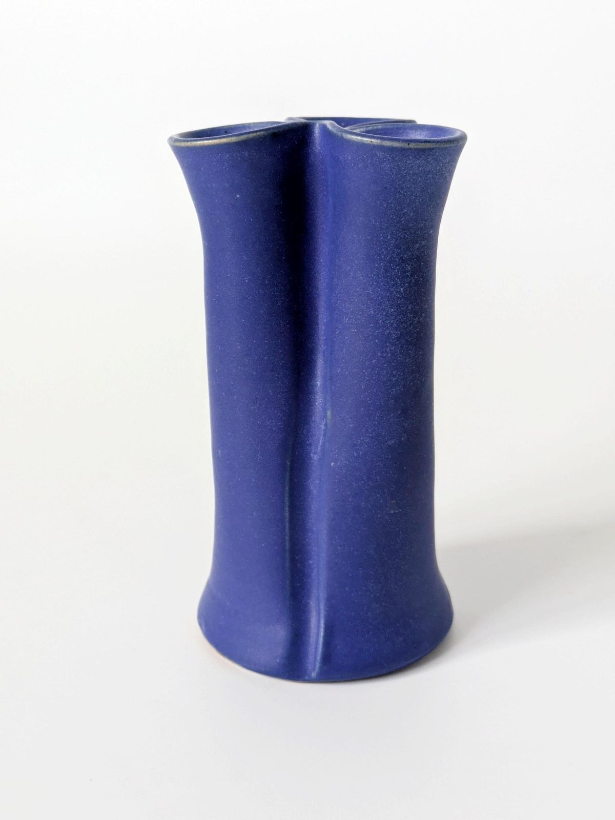 Midcentury Aage Würtz Ceramic Bud Vase, Danish Pottery, Rich Blue Glaze, 1960s Scandinavian Decor photo 110.0