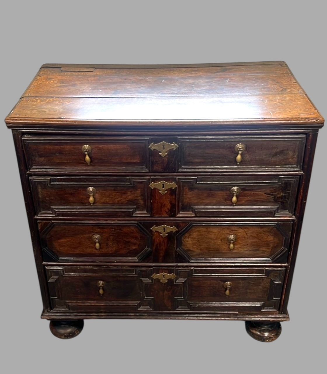 An Early 18th Century Jacobean Style Oak Chest Of Drawers