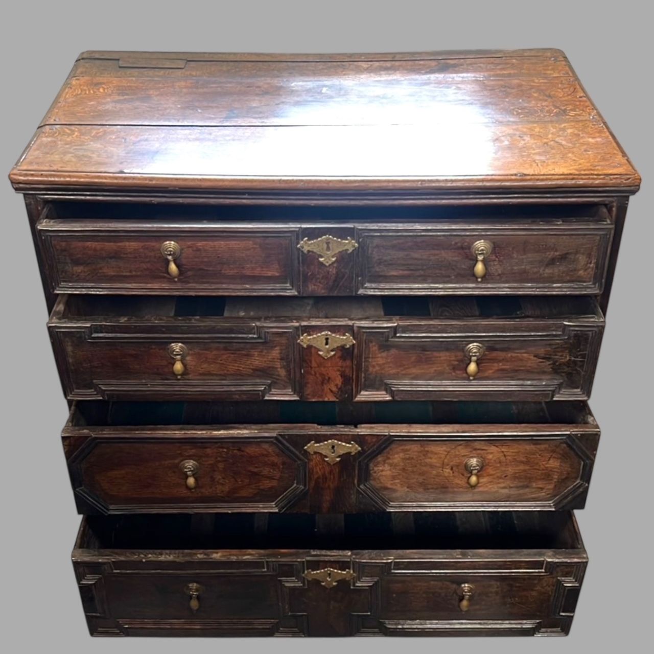 An Early 18th Century Jacobean Style Oak Chest Of Drawers photo furniture