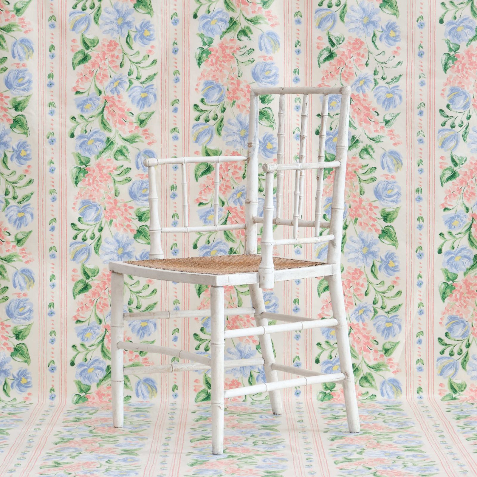 19th Century Faux Bamboo Armchair In Later Paint photo furniture