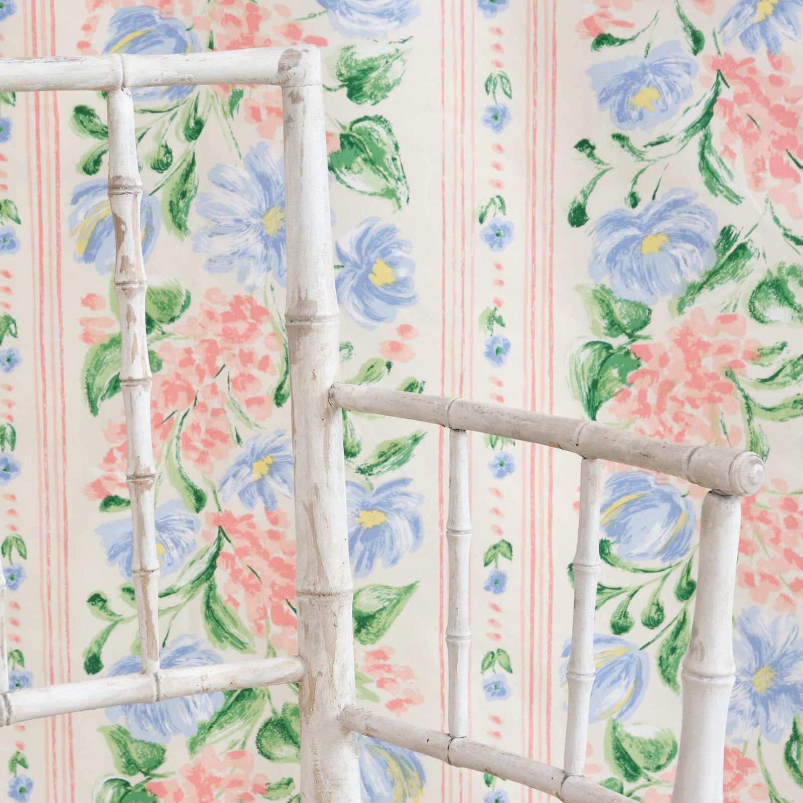 19th Century Faux Bamboo Armchair In Later Paint photo vintage
